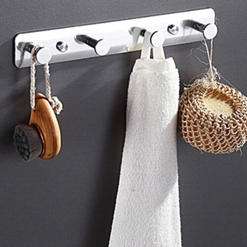Bathroom Robe Hooks Heavy Duty Towel Hanger Wall Mount Clothes Coat Holder Steel Rack Accessories for Bathroom
