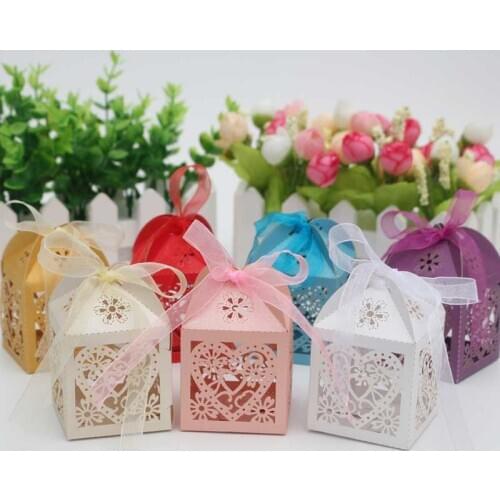 Hot Selling 10pcs/lot Classic Love Heart Wedding Favor Box Candy Box Gift Box Wedding Decoration for Party Supplies