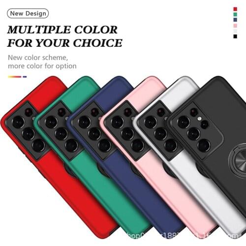 Ring Magnetic Phone Case For Samsung A51 A71 M51 A21S A50 Lens Protection Back Cover Galaxy A52 A12 A42 A02S A72 Shockproof Case