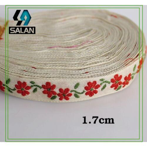 Spot direct linen micro-three-dimensional red flowers fine embroidery Ribbon Womens ancient clothing hair accessories