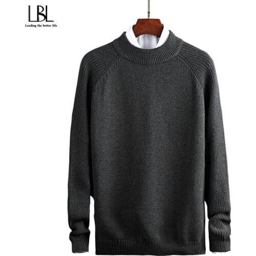 Men Sweaters Solid 2020 Autumn Winter Fashion Casual Slim Fit Cotton Knitted Mens Sweaters Pullovers Men Brand Clothing Knitwear