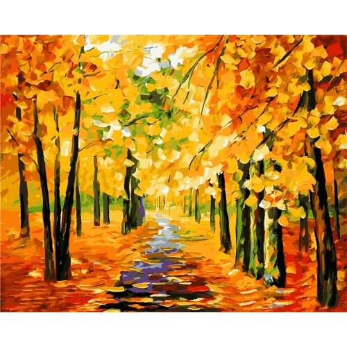 Heart Night Sceney Diy Oil Painting Paint By Number Kit Painting For Adults Kids Arts Craft For Home Wall Decor 40x50cm