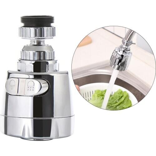 360 Degree Shower Head Bubbler Saver Tap Rotary Swivel Faucet Nozzle Anti-splash Water Filter Adapter Shower Head