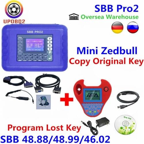 Newest SBB Pro2 Key Auto Programmer Pro 2 V48.88 V48.99 V46.02 + Mini Zedbull Auto Key Maker Support Cars to 2019 Year V48.99