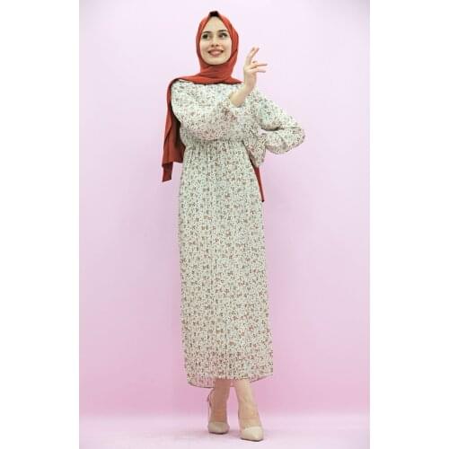 New Season Summer Trend Muslim Flowering Pilisoley Dress Tile