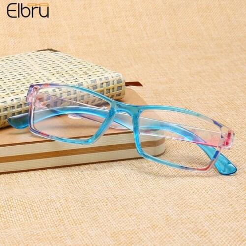 Elbru Trendy New PC Frame Reading Glasses Ultra Light High Definition Fashion Comfortable Presbyopic Glasses +1.0 to 4.0