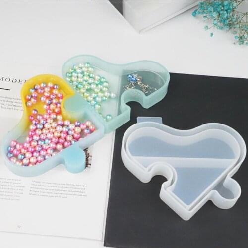 Transparent Silicone Mould Dried Flower Resin Decorative Craft DIY Love platter storage box Mold epoxy resin molds for jewelry