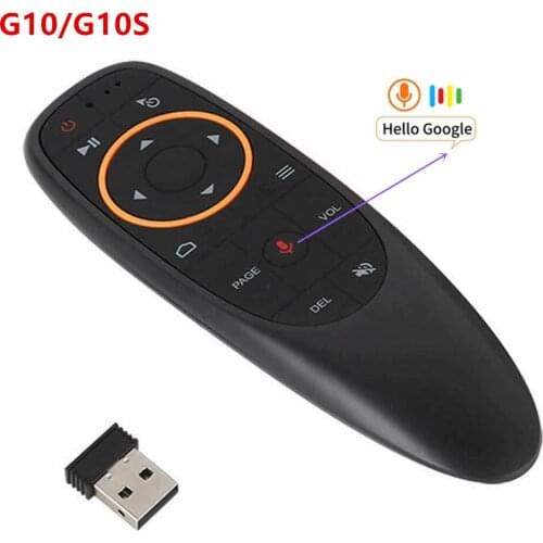 G10 G10S Voice Remote Control 2.4G Wireless Air Mouse Gyroscope IR Learning for Android tv box HK1 H96 Max X96 mini