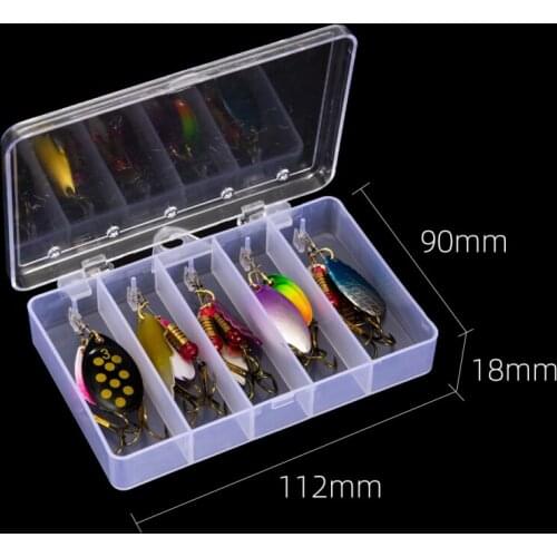 10pcs/lot Fishing Spoon Lures With Free Box Spinner Bait 2.5-4g Fishing Wobbler Metal Baits Spinnerbait Isca Artificial 2021