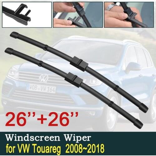 Car Wiper Blade for VW Volkswagen Touareg 7P 7L 2008~2018 Front Window Windshield Wipers Car Goods 2010 2011 2012 2015 2016 2017