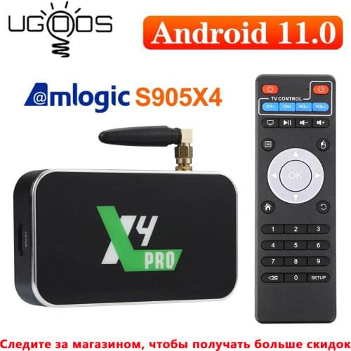 Original UGOOS X3 PRO X3 CUBE 4GB DDR4 32GB Amlogic S905X3 Android 9.0 Smart TV Box 2.4G 5G Wifi 1000Mbps 4K media player