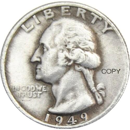 US 1949 P/D/S Washington Quarter Silver Plated Copy Coin