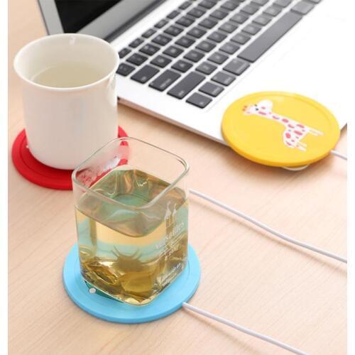 USB Cartoon Warmer Thermostatic Coaster Heating Coaster Electric Heating Heated Mugs Drink Warmer Household Gadget Drop Shipping