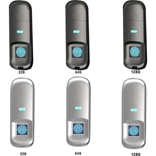 USB2.0 Fingerprint Code Accurate Identificaiotn Privacy Management Encrypted U Disk 32G/64G/128G Key Fingerprint Flash