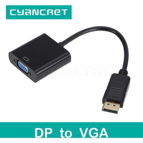Video Cable Convert Displayport DP to VGA Port Cable Male-Female Adapter for Computer HDTV Monitor Projector Support 1080P