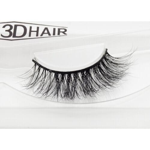 Visofree 1 pair 3d mink lashes wholesale 100% real mink fur Handmade crossing lashes individual strip thick lash 12