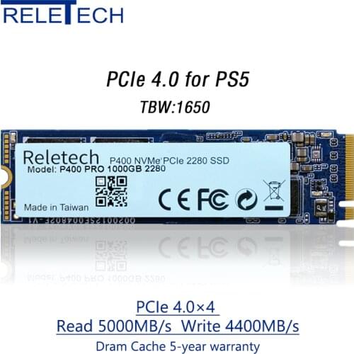 Reletech M.2 P400Pro m2 ssd NVMe PCIe 4.0*4 500GB 1TB 5000MB/s Solid State Drive independent cache Internal Hard Disk for Laptop