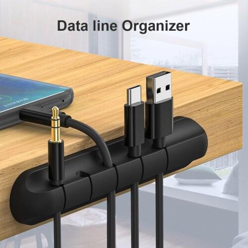 VODOOL USB Cable Organizer Protector Office Cable Management Holder Winder Clip for Headphone Mouse Earphone Wire Keyboard Cord