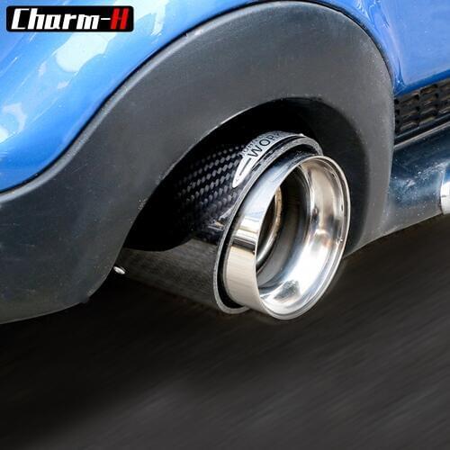 3"/3.4" Car Styling Exhaust Tip Carbon Fiber Muffler Pipe JCW Style for BMW Mini Cooper R55 R56 R60 F55 F56 F60 Accessories