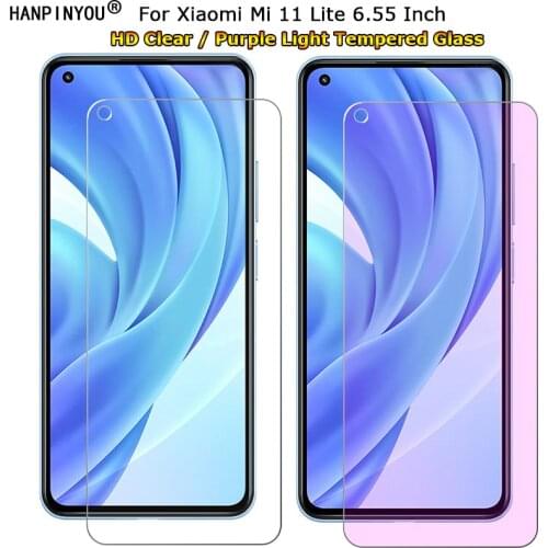 For Xiaomi Mi 11 Lite 6.55" Clear / Anti blue Purple Light Ray Eye Care Tempered Glass 9H Screen Protector Film