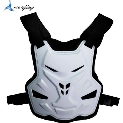 White Carbon Fiber Hard Shell Motocross Vest Jacket armor Chest Spine Armor ATV Dirt Bike protection gear