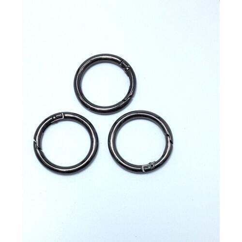 1.25 inch (3.20cm) inner diameter gunmetal round spring gate ring spring ring clasp