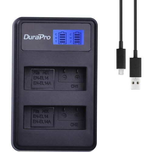 1pc EN-EL14 EN EL14 EL14A Rechargeable Li-ion Battery Charger + USB Cable for Nikon ENEL14 D5300 D5200 D5100 D3100 D3200 P710