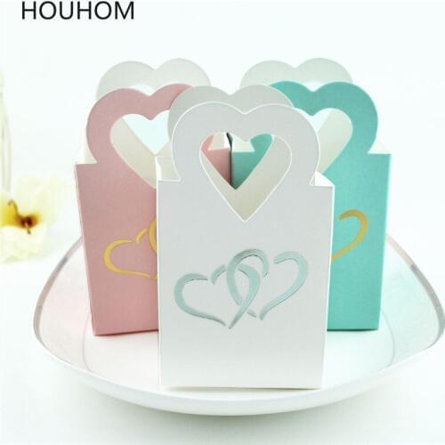 10pcs Heart Hand Wedding Birthday Dragee Candy Box Gift Bag Cardboard Box Marriage Chocolate Cookies Bag Womens Bag Gift Bags