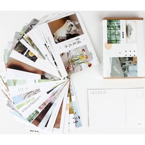 30 Sheets/Set Summer Scenery series Postcard/Greeting Card/Message Card/Birthday Letter Envelope Gift Card Two sizes