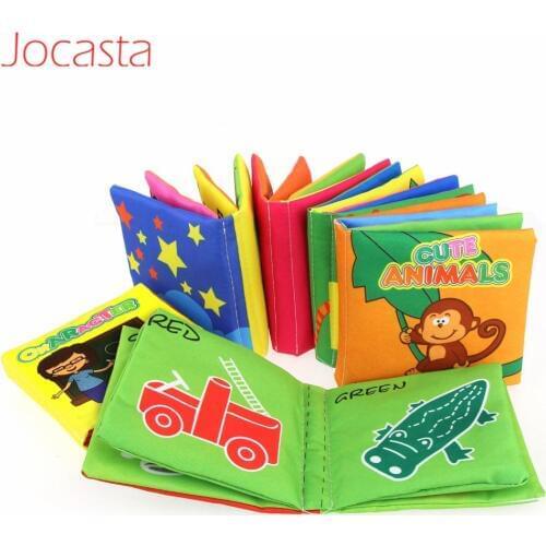 6pcs/Set Baby Infant Toys Baby Soft Cloth Books Early Learning Educational Stroller Rattle Toys Kids Quiet Book 0-36 Months
