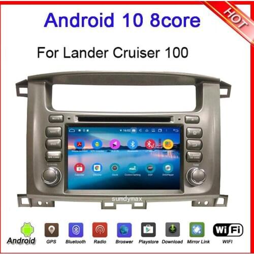 7" 2 din android 9.0 car dvd multimedia player for Land Cruiser 100 2003-2008 car radio gps navigation 8core 4g+64GB