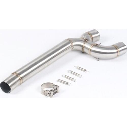 Slip On Motorcycle Exhaust Mid Link Tube Middle Pipe Stainless Steel Exhaust System For Yamaha FZ6/FZ6N/FZ6S 2004-2011