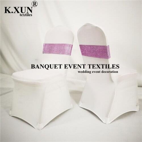 42X12CM Sequin Chair Band Banquet Chair Cover Sash For Wedding Event Party Decoration