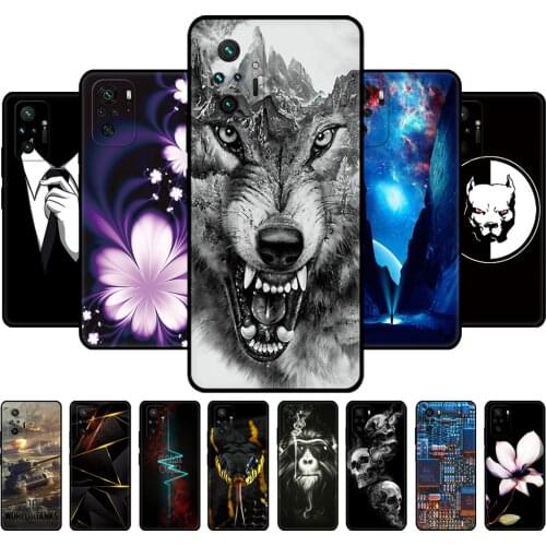 For Xiaomi Redmi Note 10 4G 5G Case Silicon Soft For Redmi Note 10 Pro Global Version Phone Cover Note 10S Bumper black tpu case