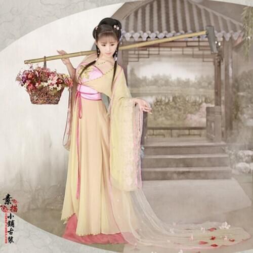 Luo Hua Yuan Dream of Red Mansion Lin DaiYu Bury the Flower Costume for Women Stage Performance