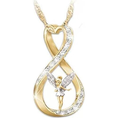 Flower Fairy Elf Angel Choker Necklaces Origional Fashion English Letter Initial Pendant Necklace Women Statement Female Jewelry