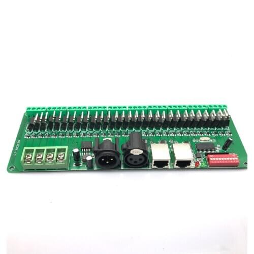 DMX Decoder 30 Channels RGB LED Strip Lights Driver DMX 512 No Plastic Box Controller DC 9V- 24V DMX512 Dimmer