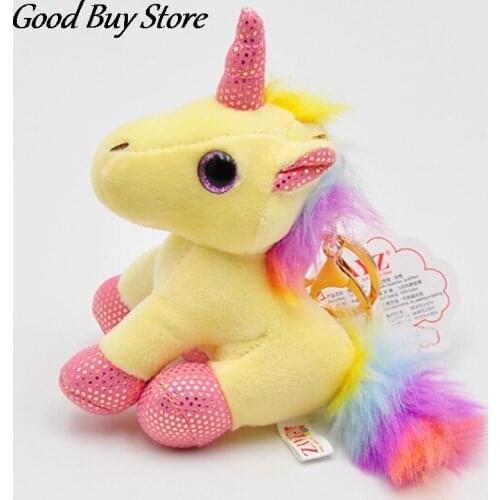 Unicorn Kawaii Doll Stuffed Animal Toys Children Kids Birthday Gift Plush Keychains Cartoon Keyrings Bag Backpack Key Hanging