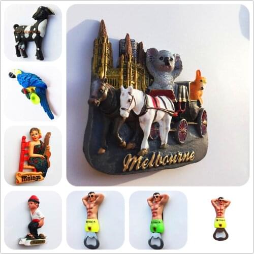 European and American characteristics Fridge Magnets Tourism Souvenir Refrigerator Magnetic Sticker Collection Handicraft Gift