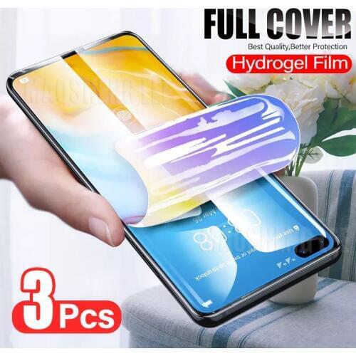 3pcs Screen Protector Hydrogel Film For Huawei P40 Pro P20 P30 Lite Protective Film For Huawei Mate 20 30 Pro Film Not Glass