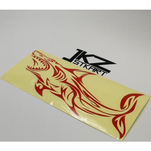 JKZ STKART Vinyl Die Cut Car Sticker Decals Shark Open Mouth 20 x 10 cm for Motor Bike Laptop Helmet Decorated Stickers
