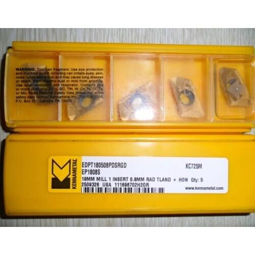 10PCS CARBIDE INSERT EDPT180512PDSRGD KC725M