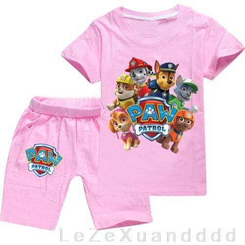 Childrens Sets PAW PATROL Boys Clothes Set Summer Kids T Shirt with Pants Casual Sport Suits 2pcs Tracksuit Outfits Childrens