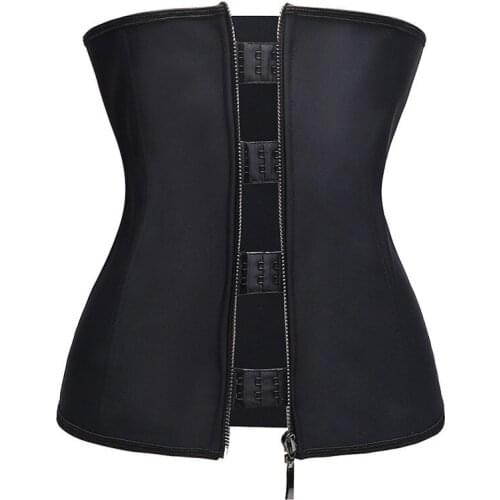 Corset Body Shaper Latex Waist Trainer Zipper Underbust Slim Tummy Waist Cincher Slimming Briefs Shaper Belt Shapewear Women