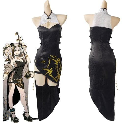 Arknights Ambience Synesthesia FEatet Cosplay Costume Cheongsam Outfits Halloween Carnival Suit