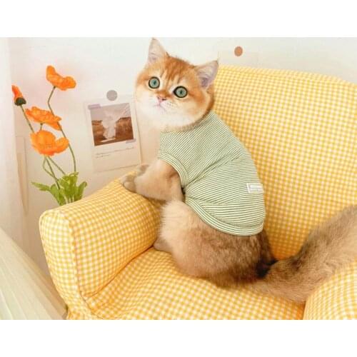 Summer Pet Clothes Cherry Print Cat Clothes for Small Cats Dogs Costume Cherry Print Cat Shirt