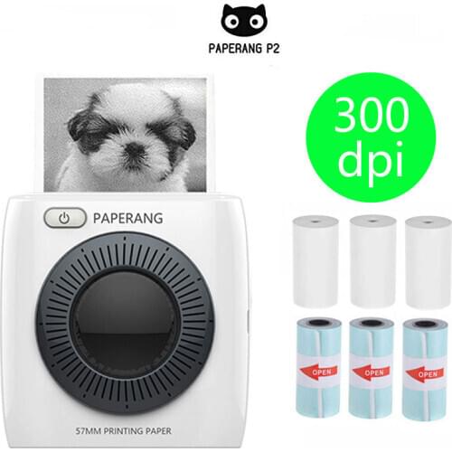 PAPERANG P2 Mini Portable Bluetooth Photo Printer Pocket HD Thermal Label Sticker Printer For Mobile Phone Android iOS Phone