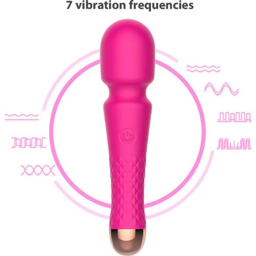 Powerful multi-frequency AV vibrator soft silicone waterproof USB charging massager anal dildo sex adult toys machine for woman