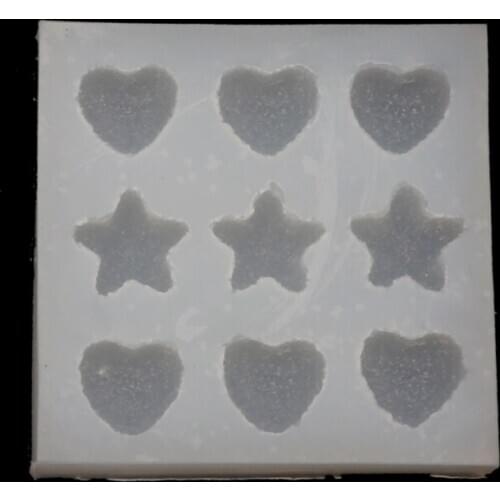 Handmade Sugar Love Star Heart Soft Candy Pendant Mold Gummy Candy Hairpin Slilcone Resin Molds Jewelry Making Tools