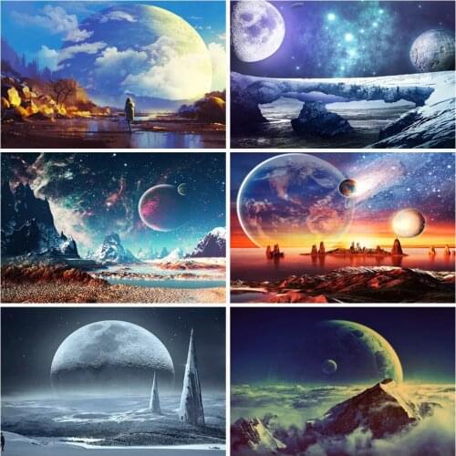 5D DIY Diamond Painting Kit Landscape Mosaic Universe Full Diamond Embroidery Mosaic Art Picture Rhinestone Home Decor Gift